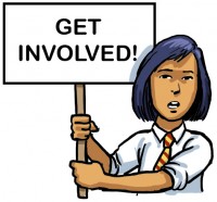 Get involved sign