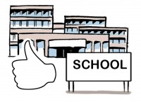 School with thumbs up